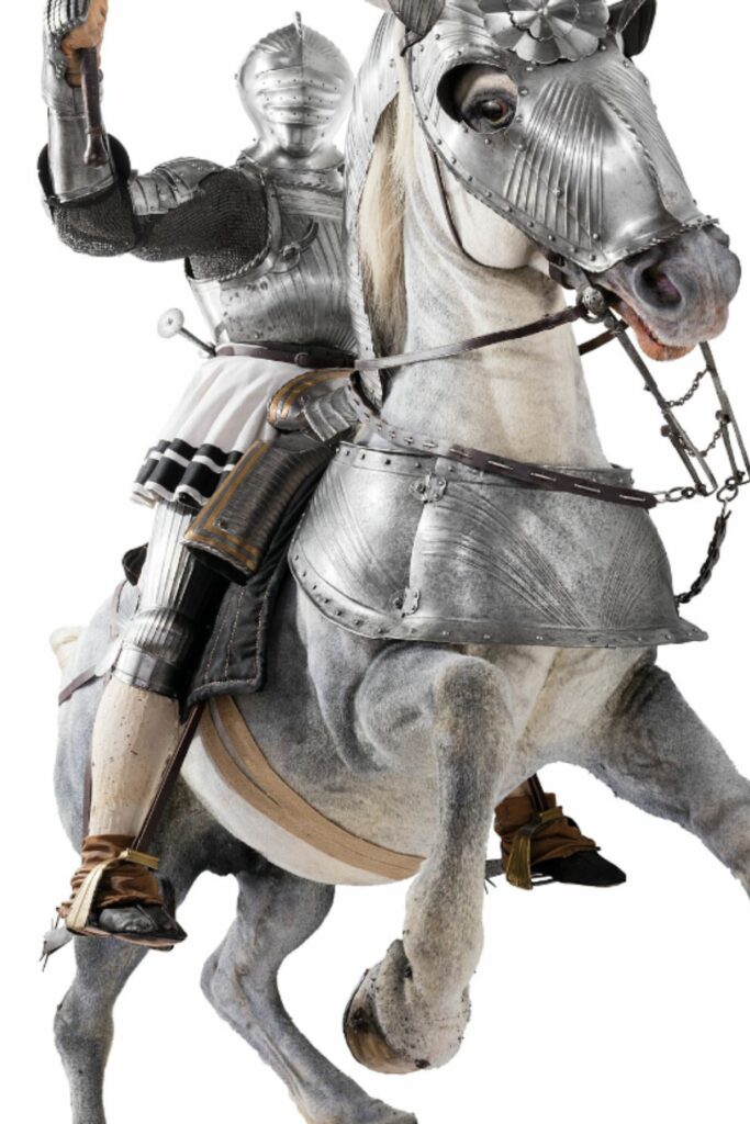 Going Postal Postcard. Armour of German Knight and horse. Field armor c 1520 Made in Nuremberg. Arts Institute Chicago 