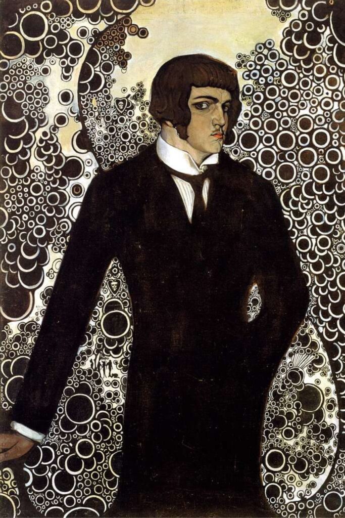 Going Postal Postcard Всеволод Максимович (Vsevolod Maximovich), selfportrait, 1913. Held by the National Art Museum of Ukraine