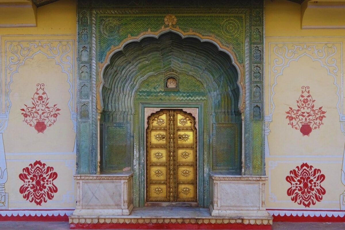 Door of a Rajasthan Palace. Public Domain
