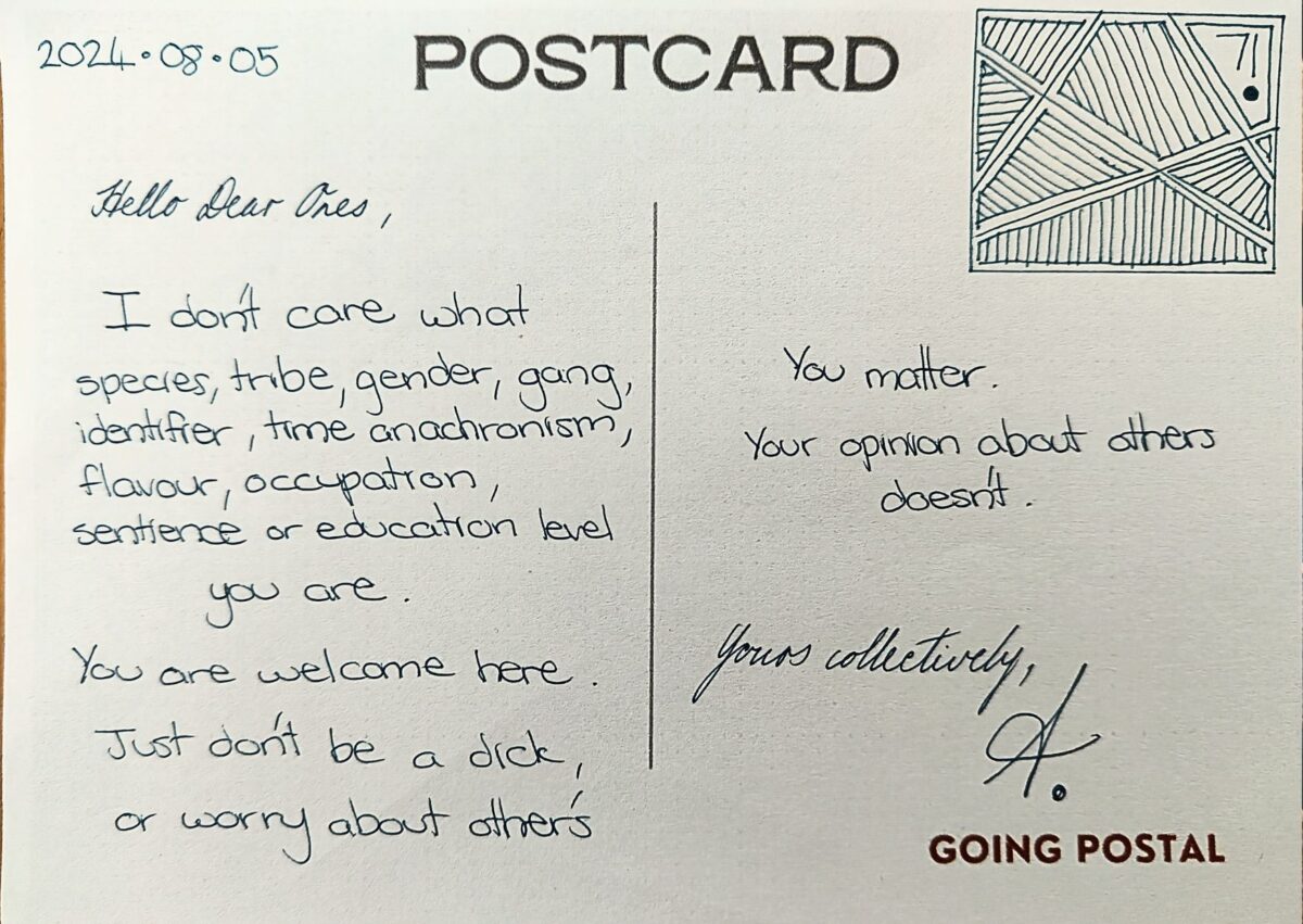 Going Postal 71  You matter 5 August 2024